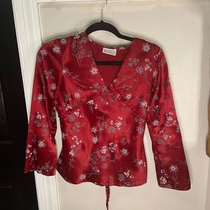 Vintage Red Floral 90’s Style Top